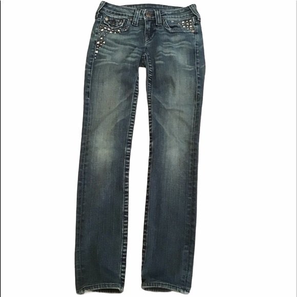 True Religion Studded “Julie” Skinny Jeans Size 25 - Picture 5 of 7